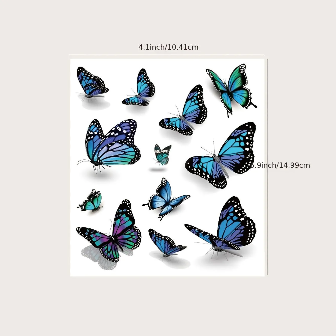 3D Butterfly Temporary Tattoo Stickers  Waterproof and LongLasting
