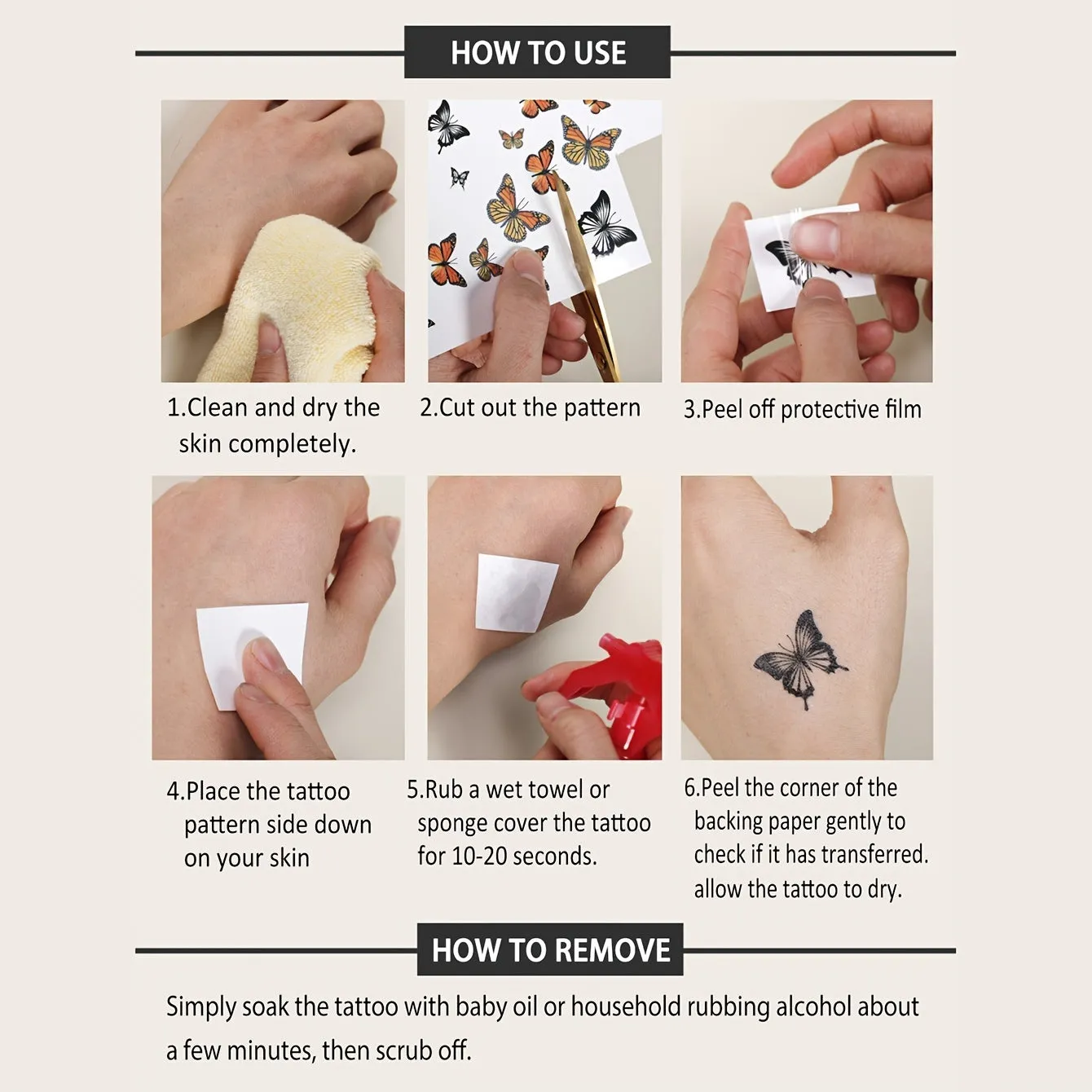 3D Butterfly Temporary Tattoo Stickers  Waterproof and LongLasting