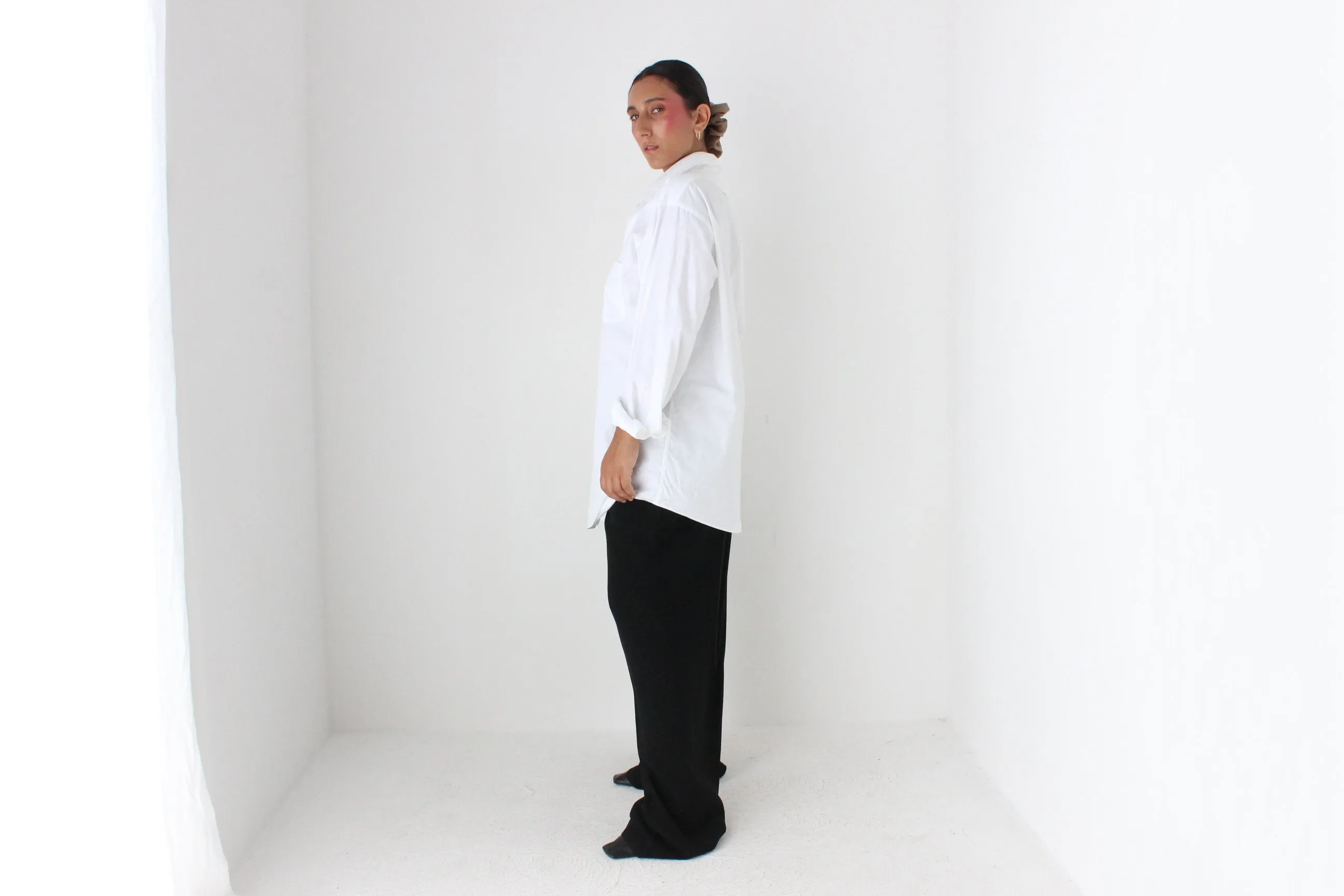 90s Pure Supima Cotton Crisp White Button Up