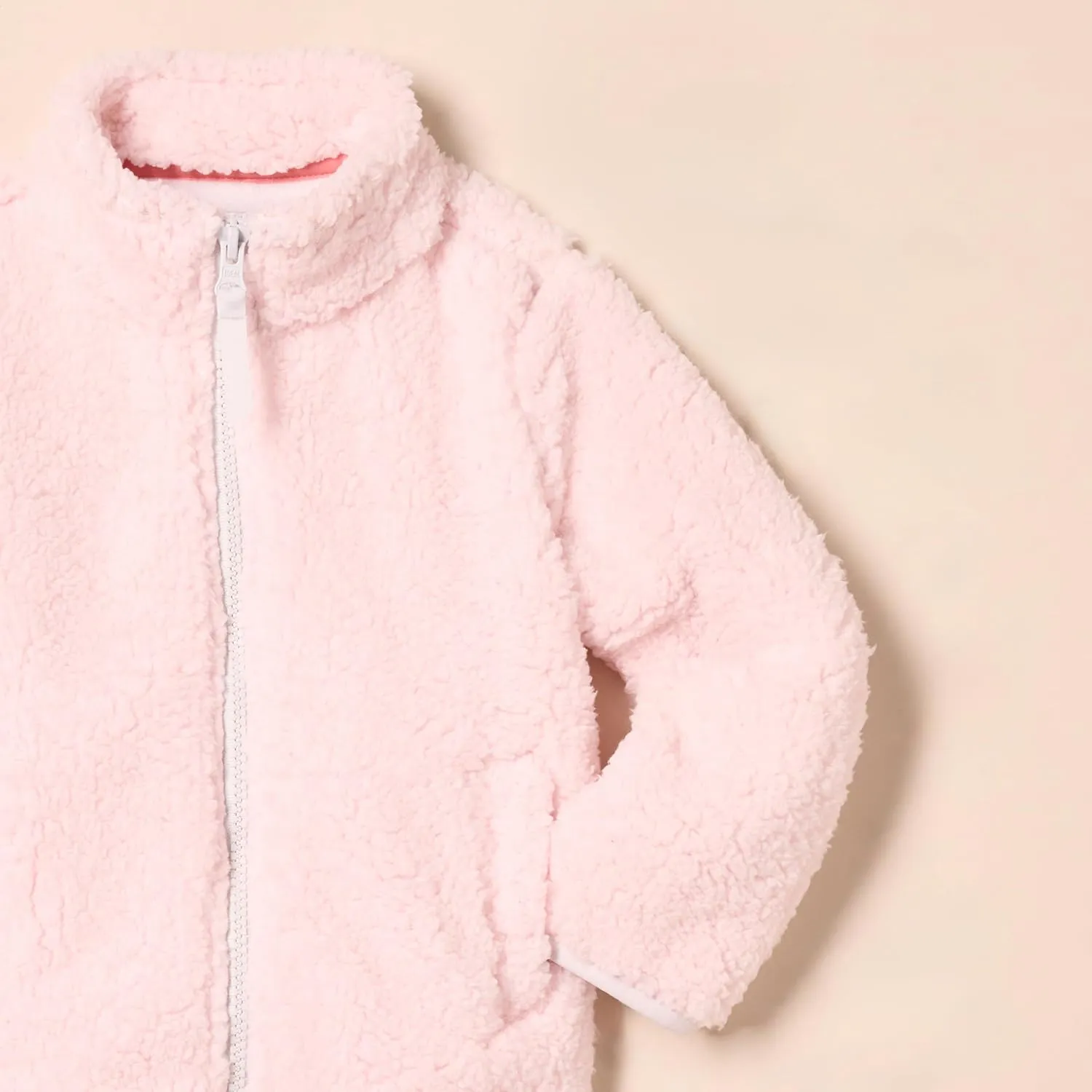 Amazon Essentials Girls and Toddlers' Sherpa Fleece Full-Zip Jacket