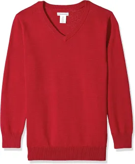 Amazon Essentials Unisex Kids and Toddlers' Uniform Cotton V-Neck Sweater