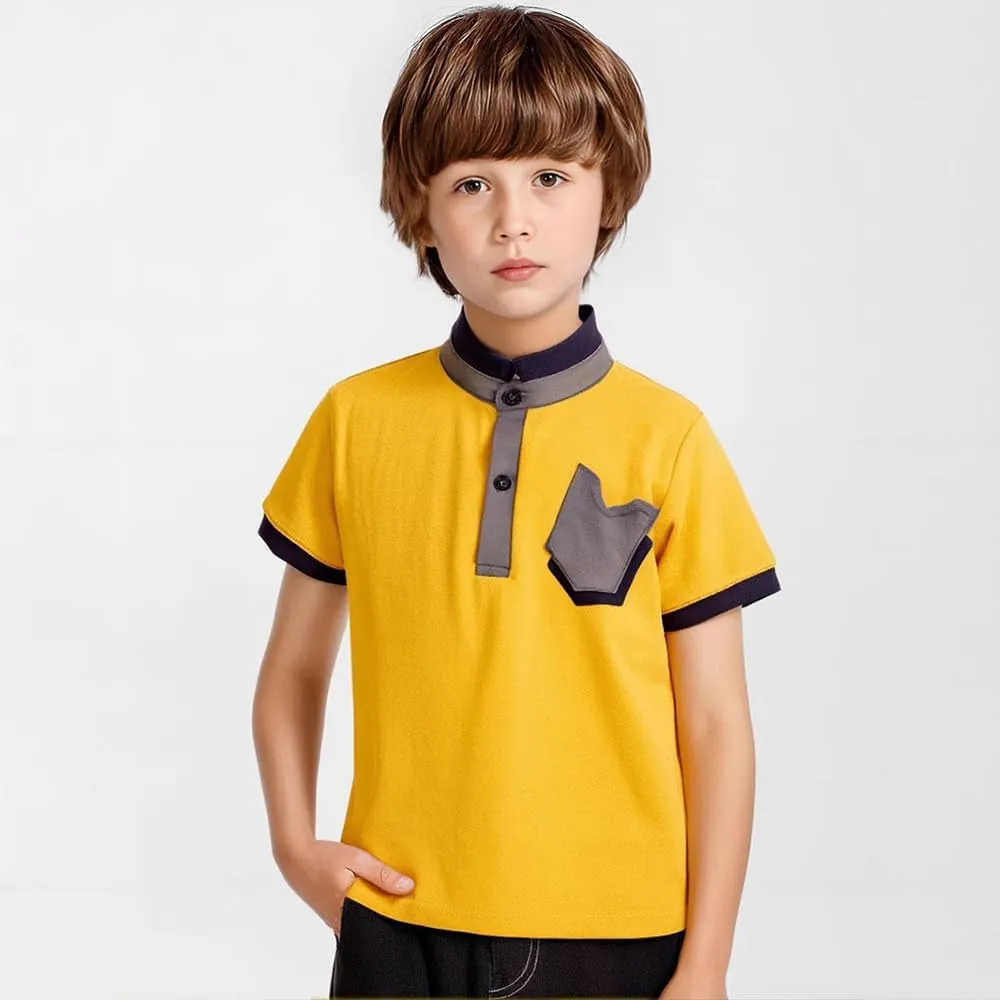 Boys' Short Sleeve Polo Shirt Cool Uniform Pique Polo Shirts for boy