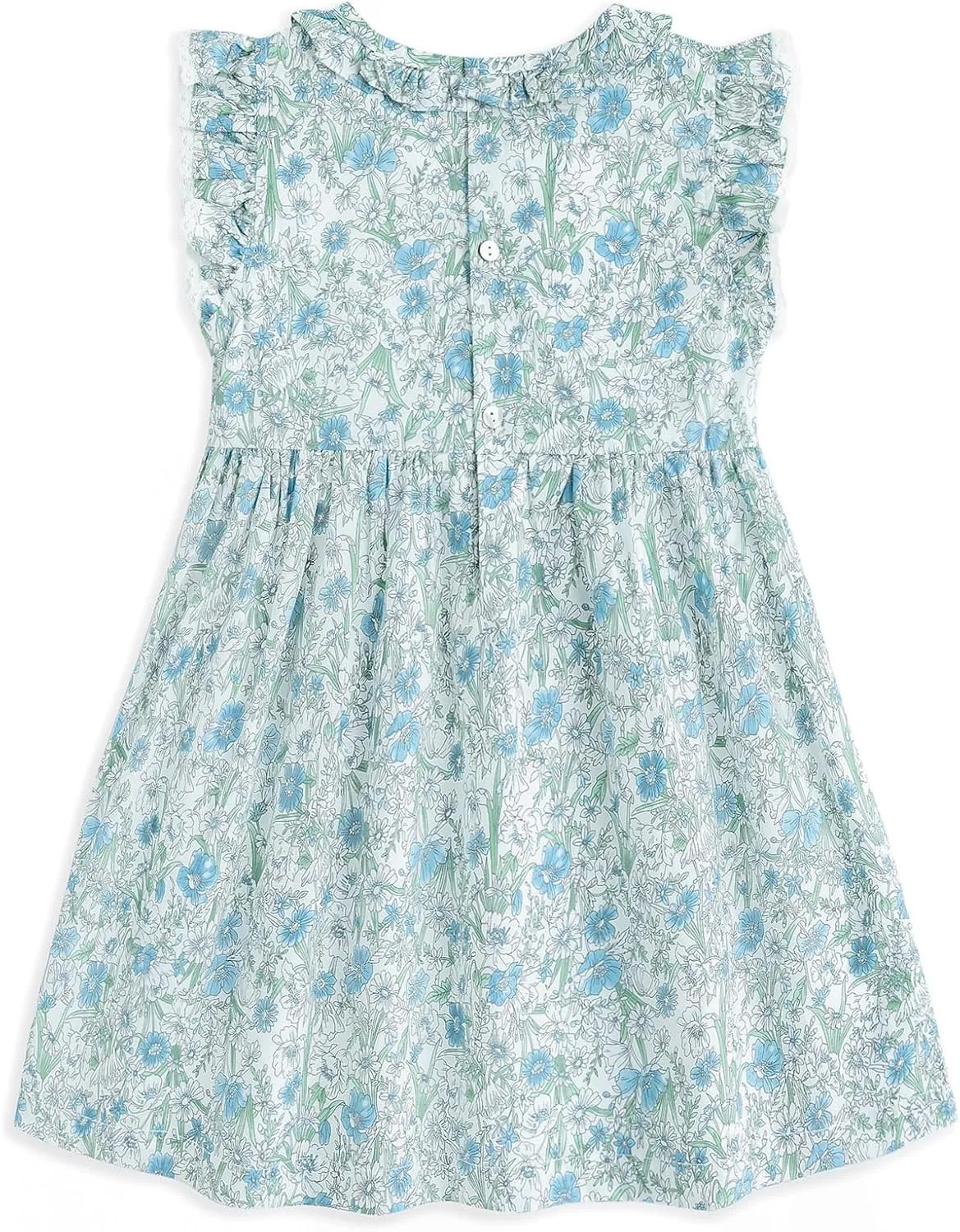 Curipeer Little Girls Summer Dress Floral Short Sleeve Cotton Casual Outfit Dress 12M-8Y