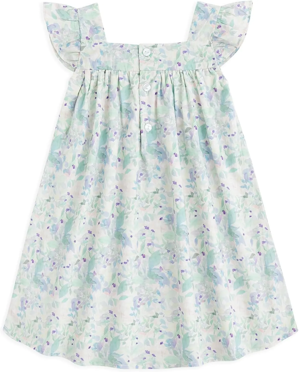 Curipeer Little Girls Summer Dress Floral Short Sleeve Cotton Casual Outfit Dress 12M-8Y