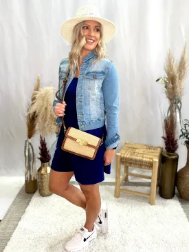 Elizabeth Straw Crossbody w/ Vegan Leather Trim & Lock Closure, Tan