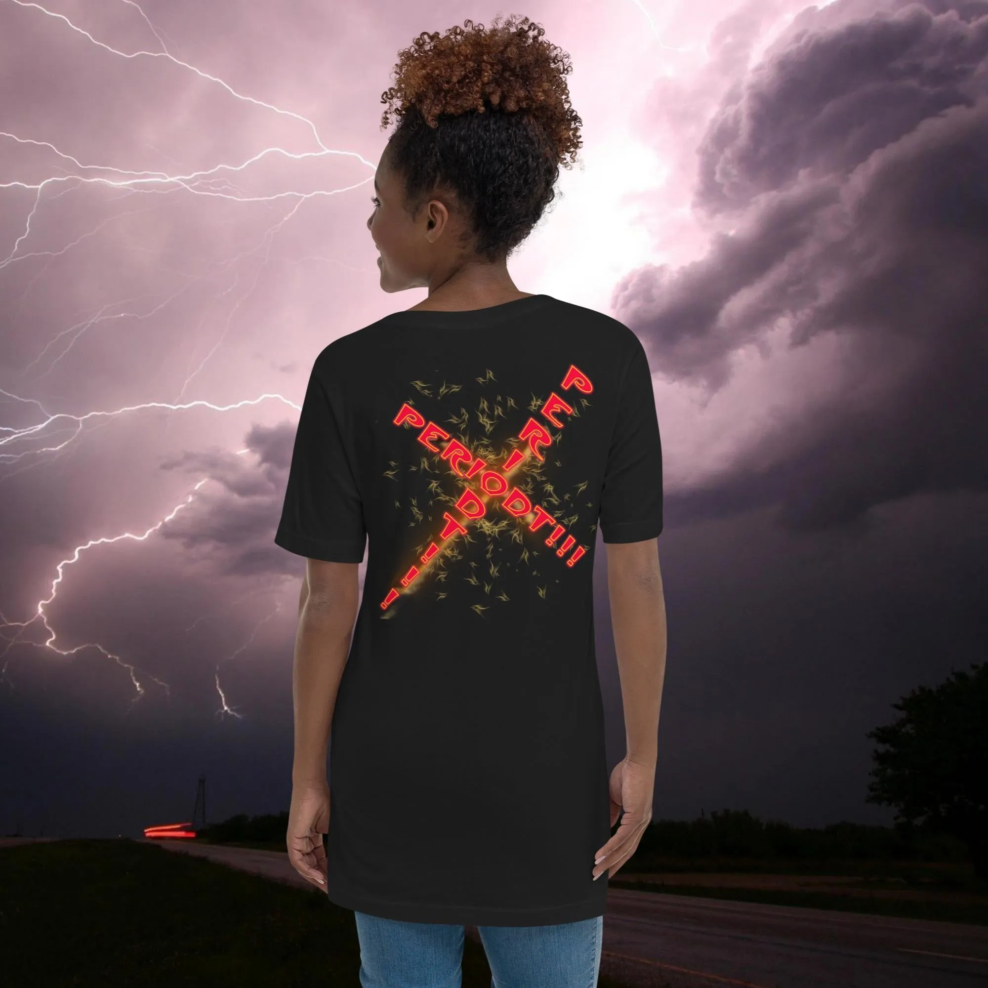 God Said It That's All You Need PERIODT! - Unisex Short Sleeve V-Neck T-Shirt