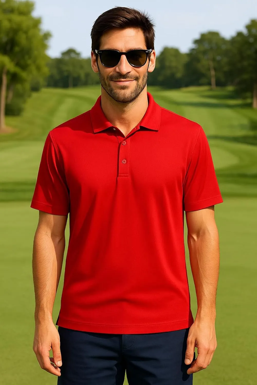 Golf Shirts for Men Regular and Big and Tall Size Golf Polos Dry Fit Mens Polo Shirts Short Sleeve