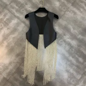 Ida Sleeveless Chain Tassel Top