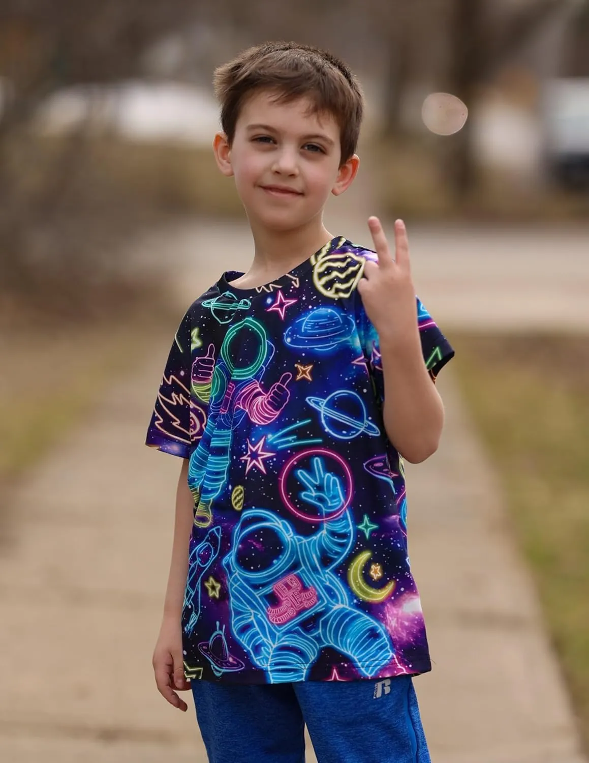 Idgreatim Boys T-Shirts Cool 3D Graphic Short Sleeve Tee Shirt 4-14 Years
