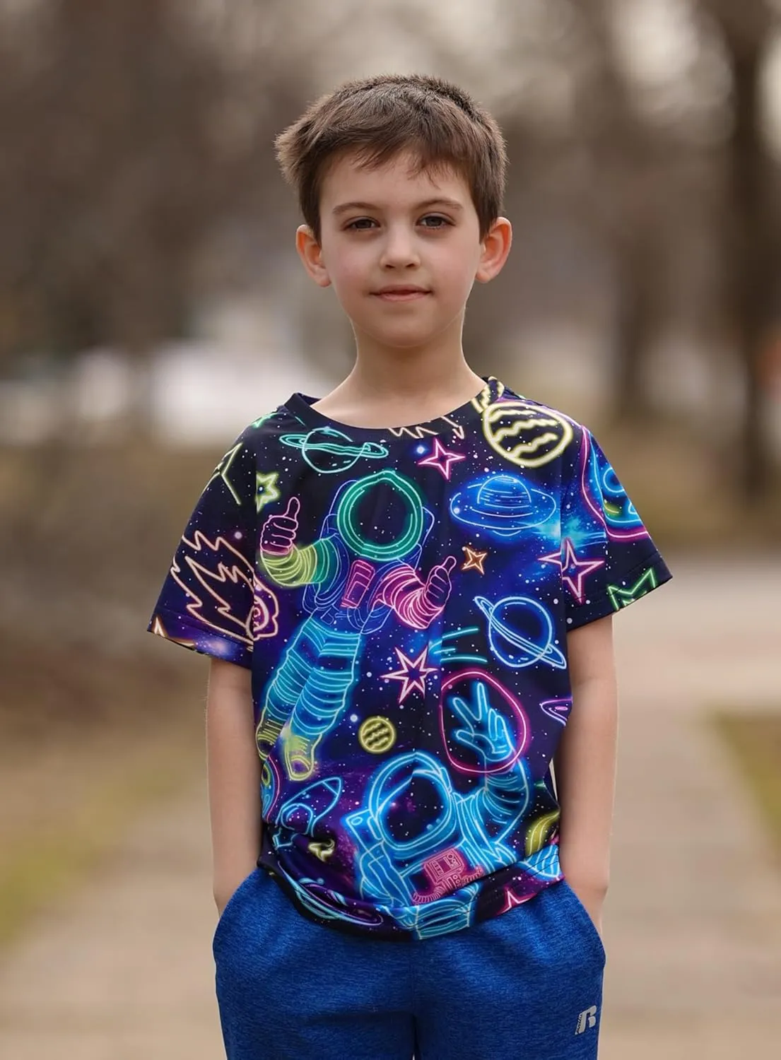 Idgreatim Boys T-Shirts Cool 3D Graphic Short Sleeve Tee Shirt 4-14 Years