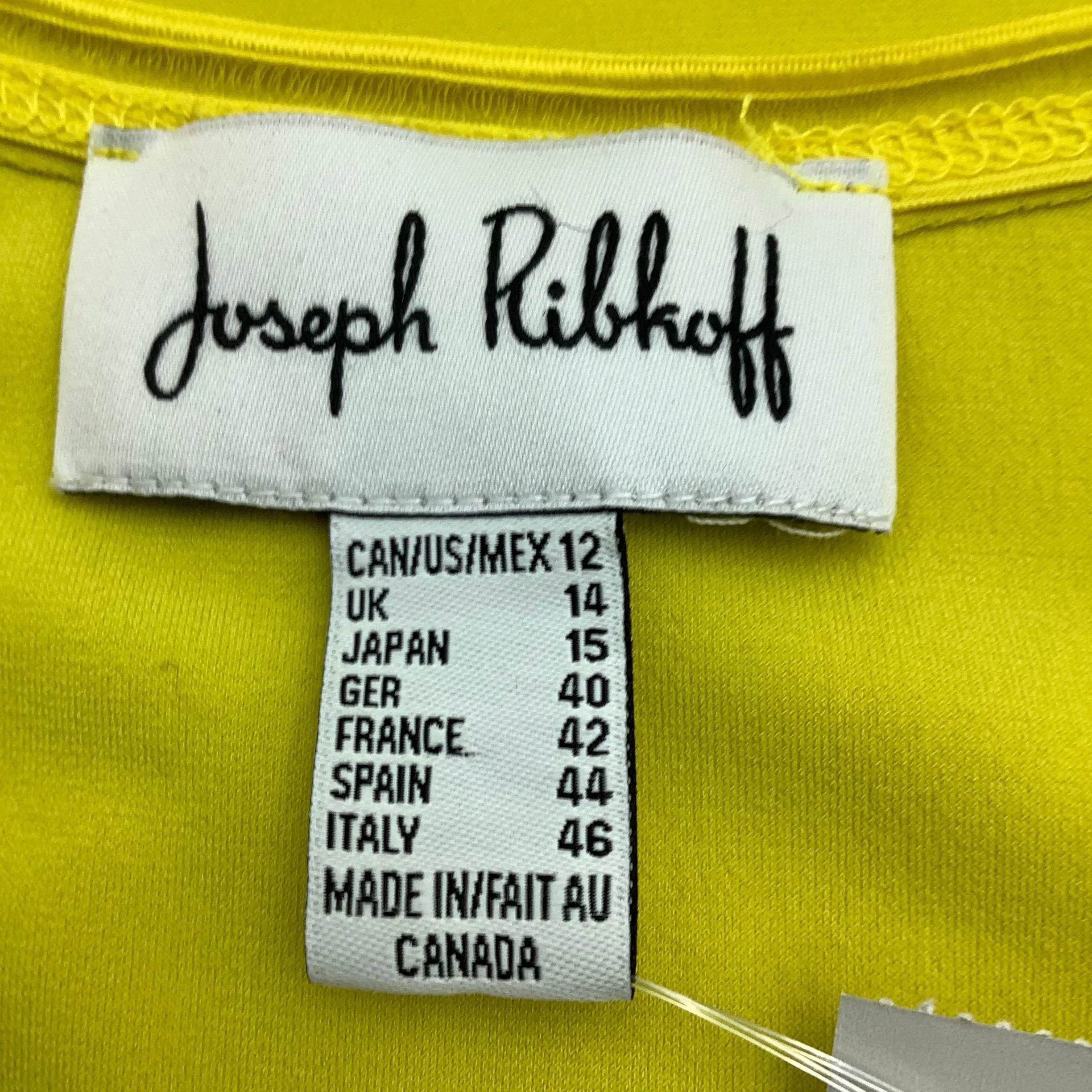 Joseph Ribkoff Women's Top Yellow Size: 12