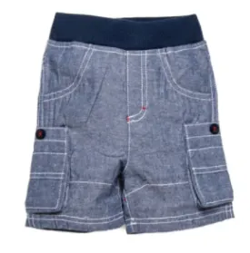 Kapital K Navy Chambray Oxford Shorts