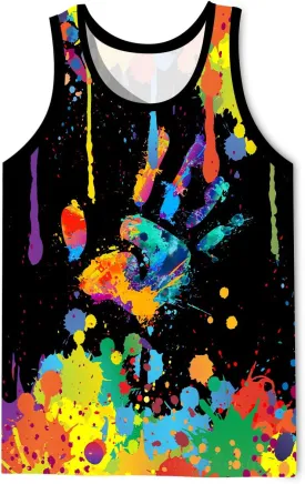 LAIDIPAS Men's 3D Tank Tops Summer Casual Novelty Sleeveless Shirt Unisex Colorful Graphics Top Tees Shirt