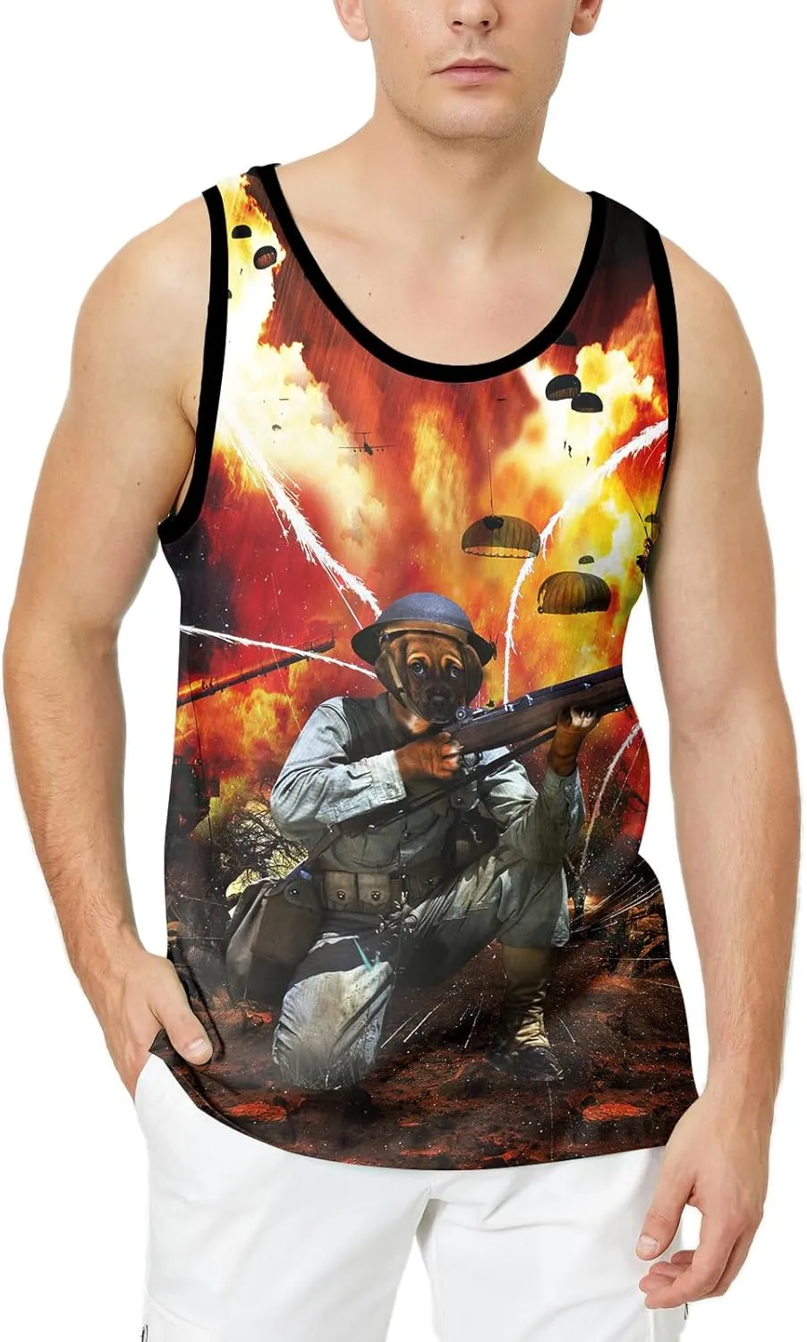 LAIDIPAS Men's 3D Tank Tops Summer Casual Novelty Sleeveless Shirt Unisex Colorful Graphics Top Tees Shirt