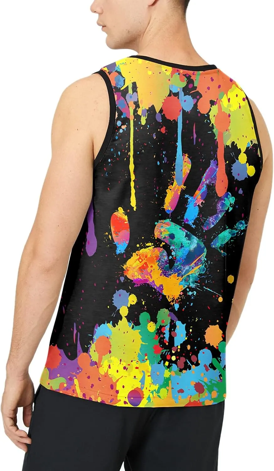 LAIDIPAS Men's 3D Tank Tops Summer Casual Novelty Sleeveless Shirt Unisex Colorful Graphics Top Tees Shirt