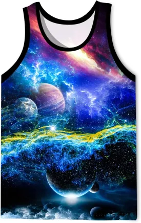 LAIDIPAS Men's 3D Tank Tops Summer Casual Novelty Sleeveless Shirt Unisex Colorful Graphics Top Tees Shirt
