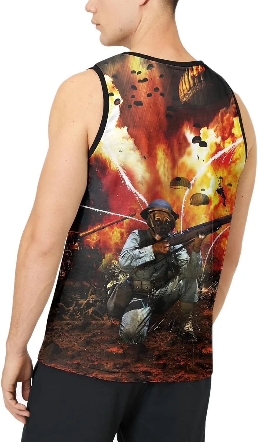 LAIDIPAS Men's 3D Tank Tops Summer Casual Novelty Sleeveless Shirt Unisex Colorful Graphics Top Tees Shirt