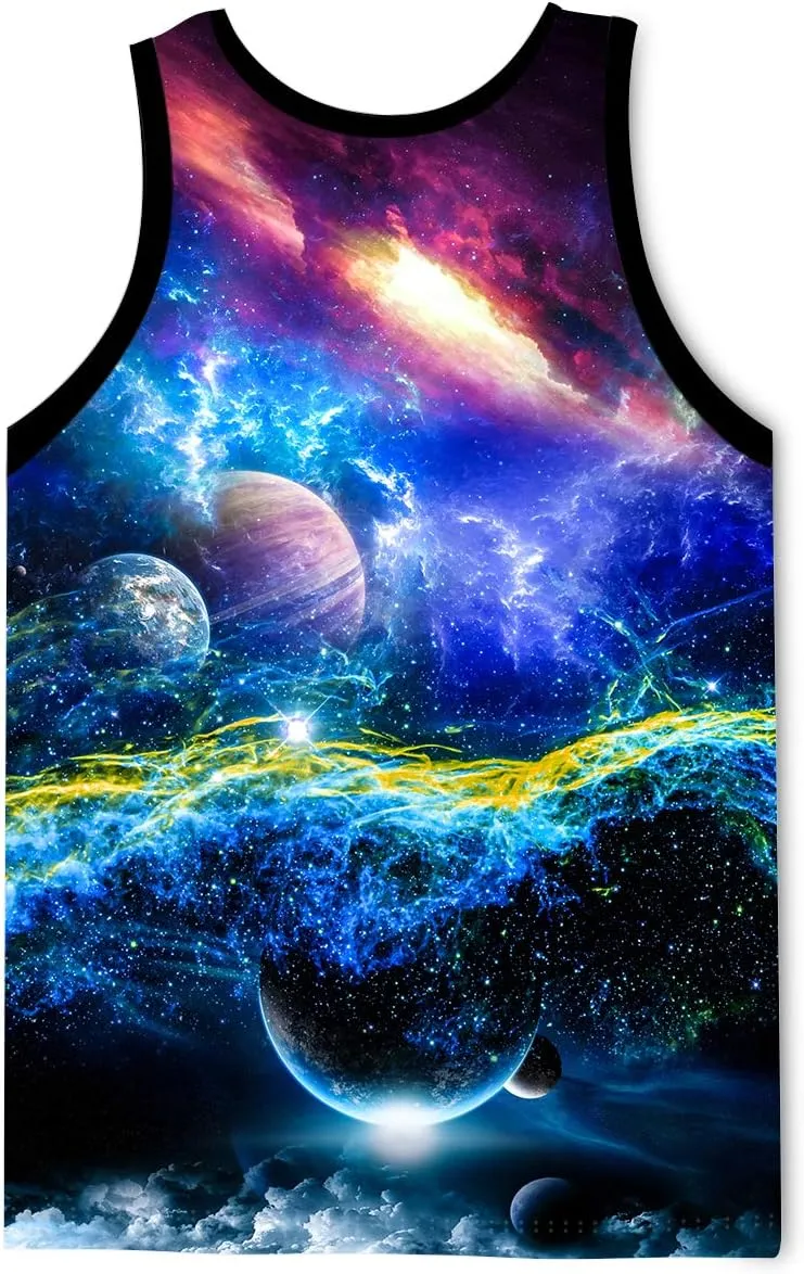 LAIDIPAS Men's 3D Tank Tops Summer Casual Novelty Sleeveless Shirt Unisex Colorful Graphics Top Tees Shirt