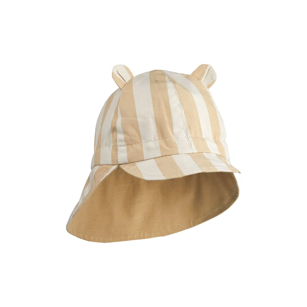 Liewood Gorm reversible sun hat yarn dyed- Y/D Stripe: Safari/Sandy | Liewood
