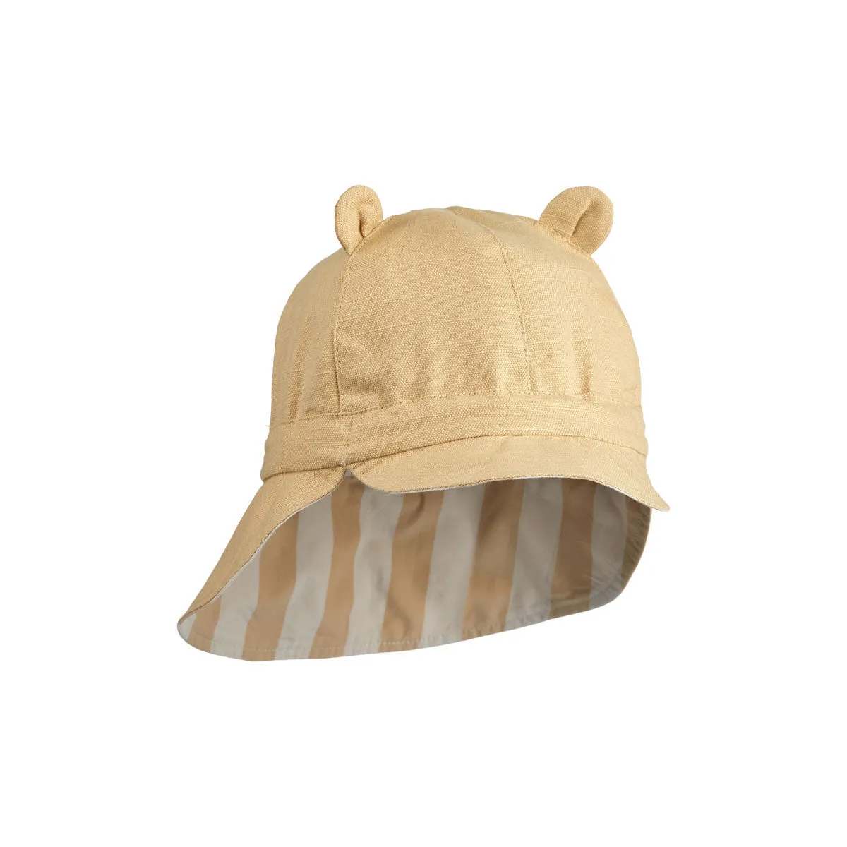 Liewood Gorm reversible sun hat yarn dyed- Y/D Stripe: Safari/Sandy | Liewood