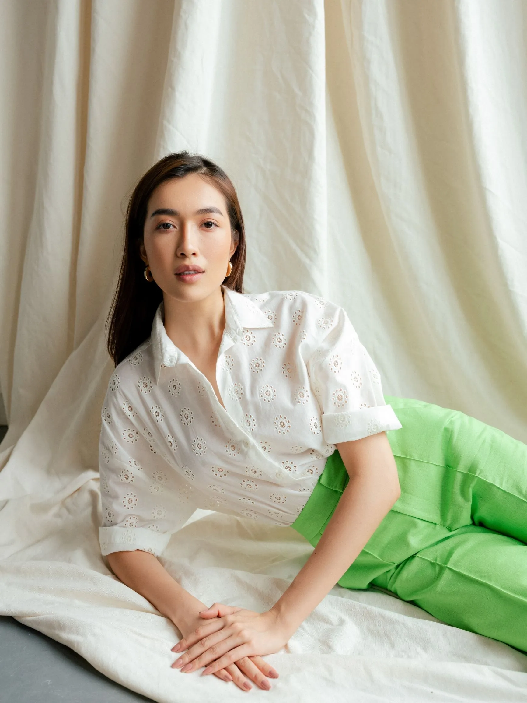 Lime Linen Pant