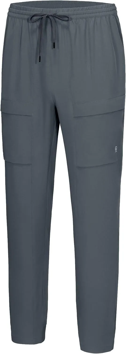Little Donkey Andy Men's Cargo Joggers Lightweight Quick Dry Hiking Pants Athletic Running Workout Lounge Casual Outdoor