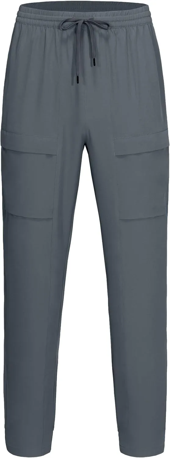 Little Donkey Andy Men's Cargo Joggers Lightweight Quick Dry Hiking Pants Athletic Running Workout Lounge Casual Outdoor