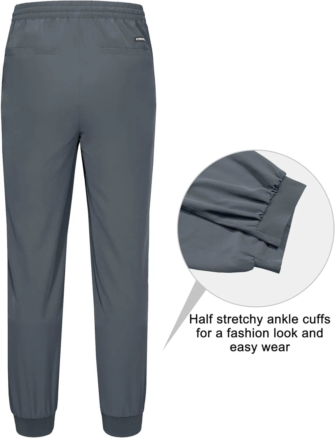 Little Donkey Andy Men's Cargo Joggers Lightweight Quick Dry Hiking Pants Athletic Running Workout Lounge Casual Outdoor