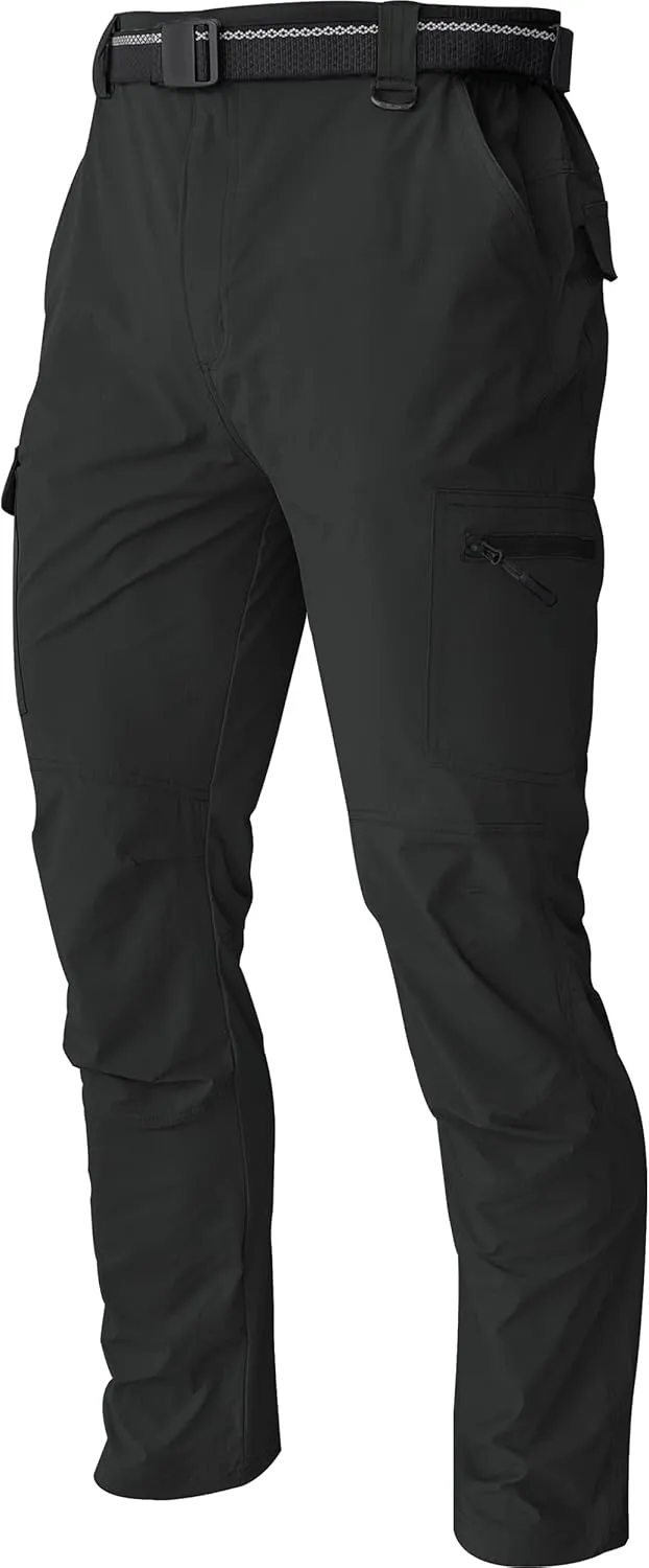 Men's Hiking Tactical Cargo Work Pants Quick Dry Waterproof Lightweight Travel Fishing Camping Outdoor Pants