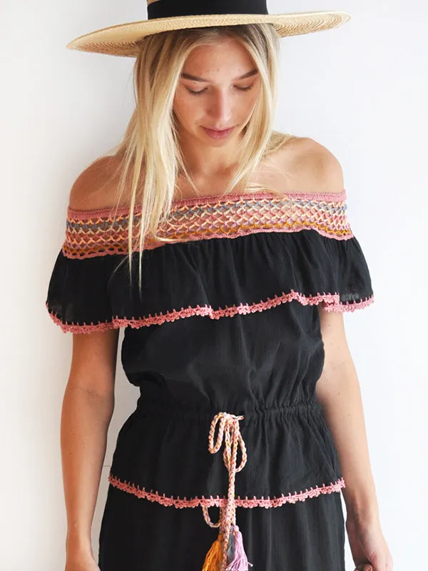 Michelle Off-Shoulder Top Black
