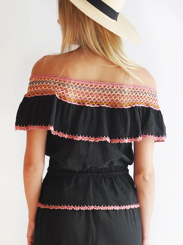Michelle Off-Shoulder Top Black