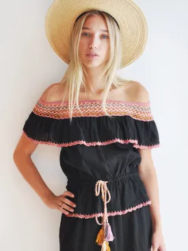 Michelle Off-Shoulder Top Black
