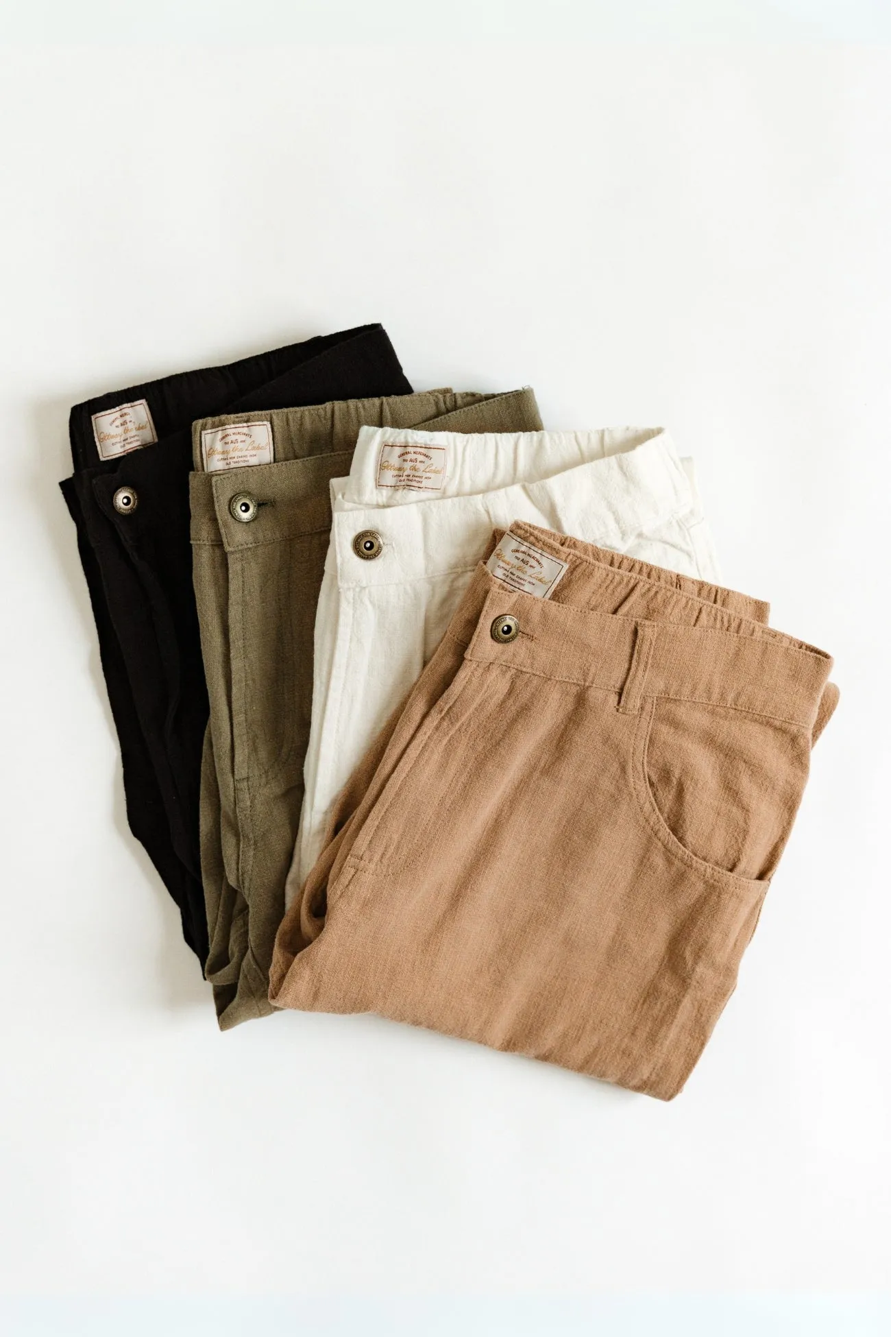 Miller - Textured Linen Pants - Washed Black