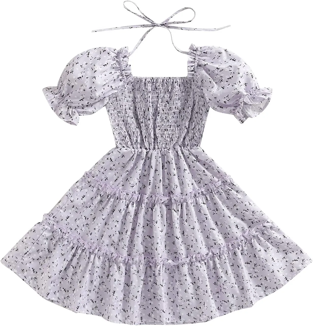 Mommy and Me Dresses Off Shoulder Irregular Ruffle Hem Chiffon Maxi Dress Summer Family Matching Outfit Beachwear