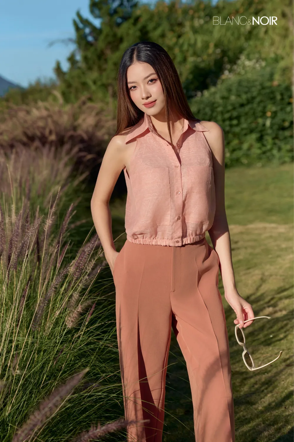 Pink Linen Croptop