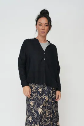 Rae’s Shirt Linen - MIDNIGHT Rae’s Shirt Linen - MIDNIGHT