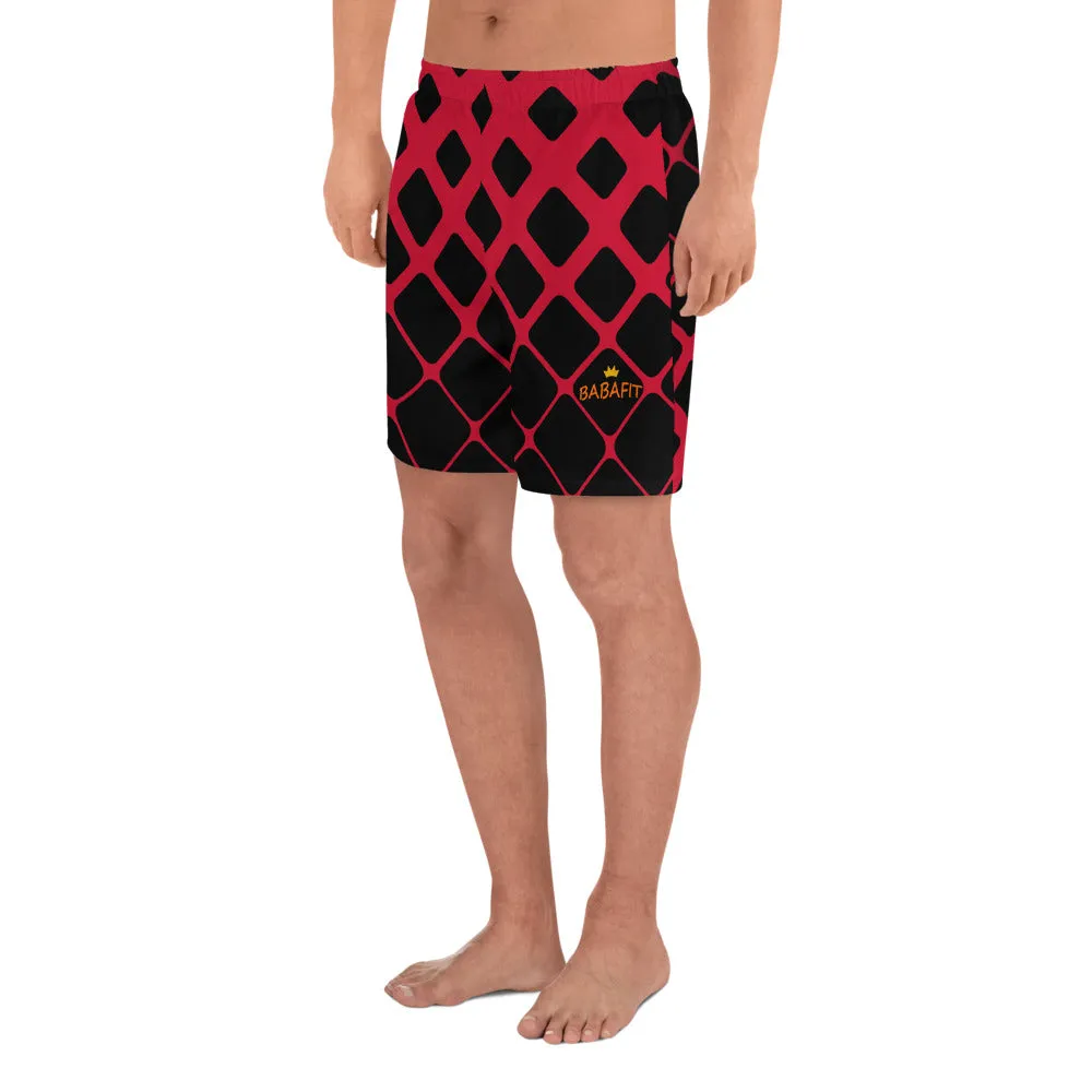 Red & Black Swim & Exercise Shorts