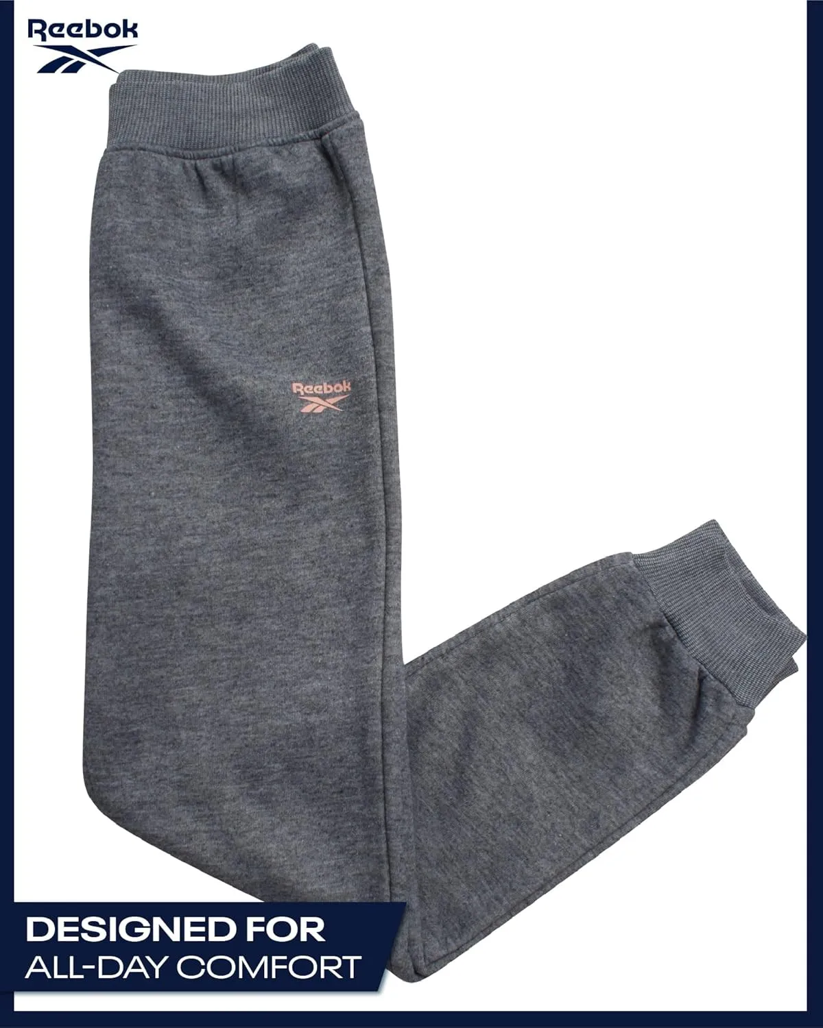 Reebok Girls' Jogger Set - 2 Piece Hoodie Sweatshirt and Sweatpants Sweatsuit (Size: 4-12)