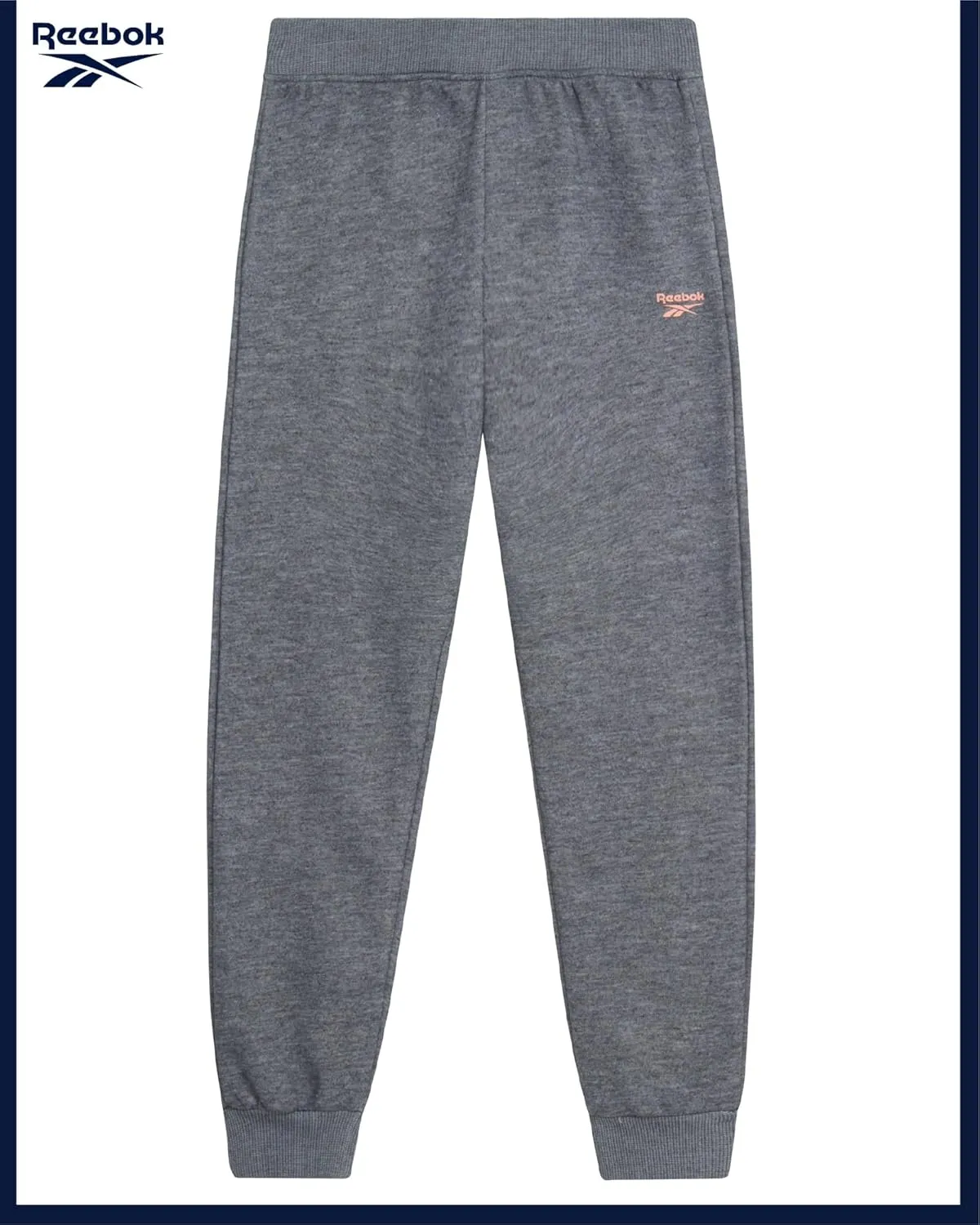 Reebok Girls' Jogger Set - 2 Piece Hoodie Sweatshirt and Sweatpants Sweatsuit (Size: 4-12)