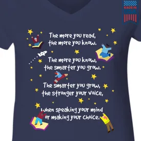 The More You Read The More You Know Book Lovers Gift Women's V-neck T-shirt TSVB356