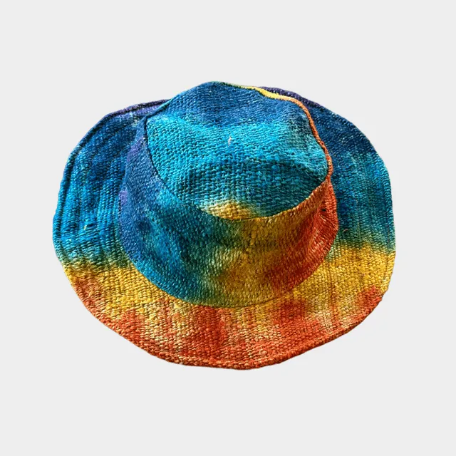 Tie dye hat - Hemp Rainbow Bucket or Sun Hat for Any Season