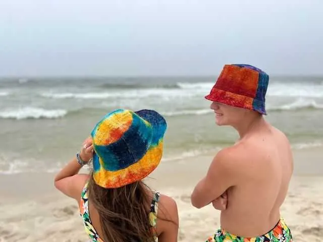 Tie dye hat - Hemp Rainbow Bucket or Sun Hat for Any Season