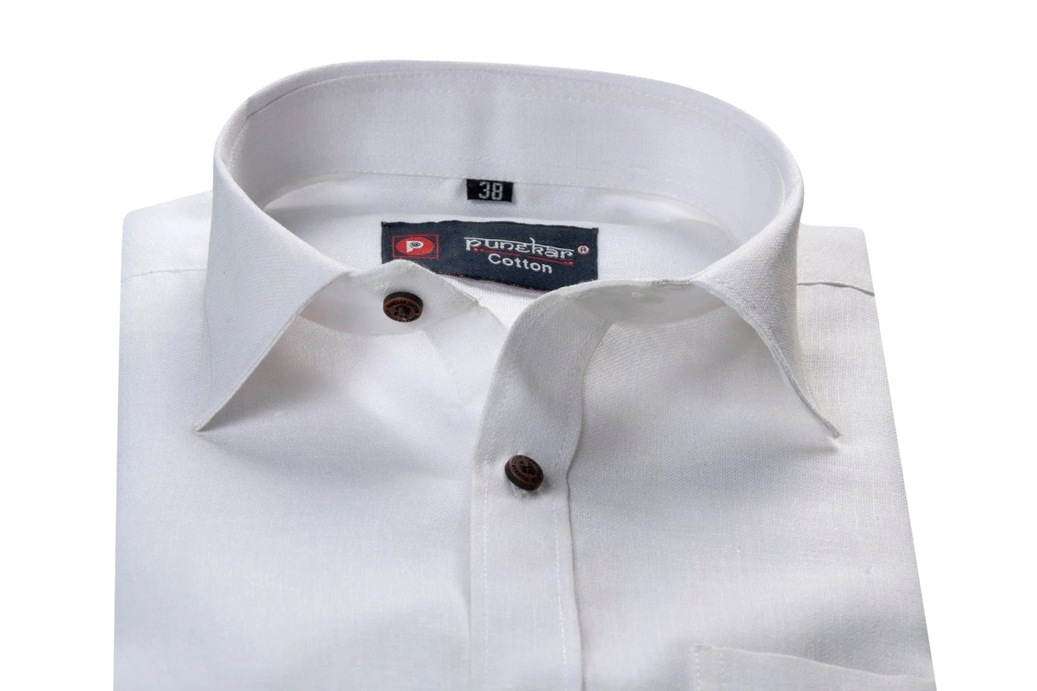 White Color Blended Linen Shirt For Men's