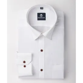 White Color Blended Linen Shirt For Men's