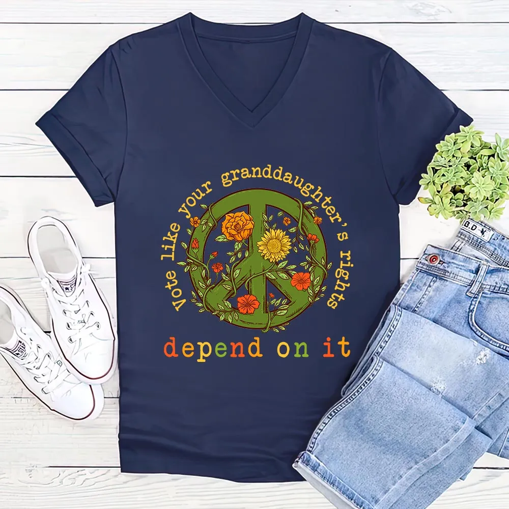 Women's V-neck T-shirt TSVB562