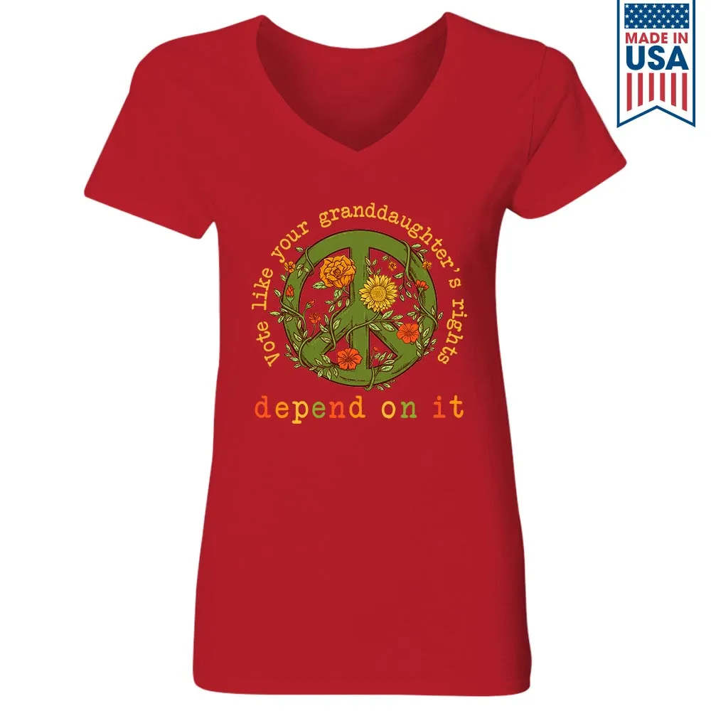 Women's V-neck T-shirt TSVB562