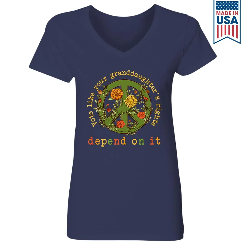 Women's V-neck T-shirt TSVB562