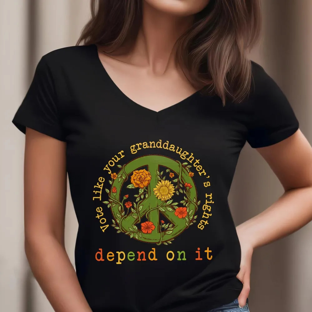 Women's V-neck T-shirt TSVB562